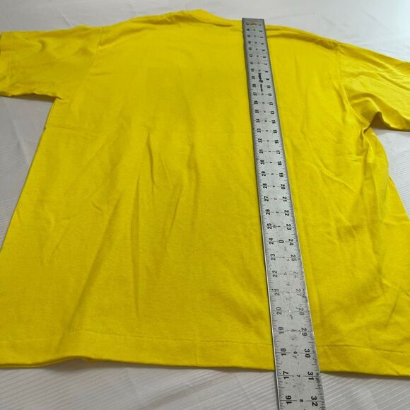 Jogging Florida Vintage Bright Yellow Single Stitch T-Shirt Size XL - Picture 8 of 8